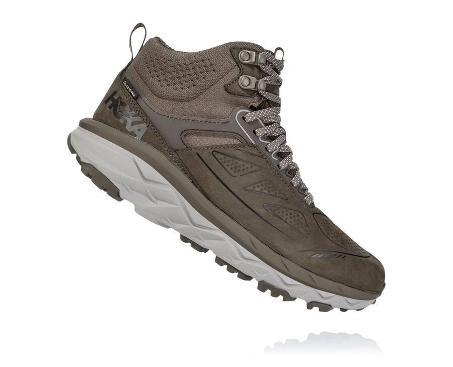 Hiking Boots Womens - Hoka One One Challenger Mid GORE-TEX - Brown - AKXLHUW-23